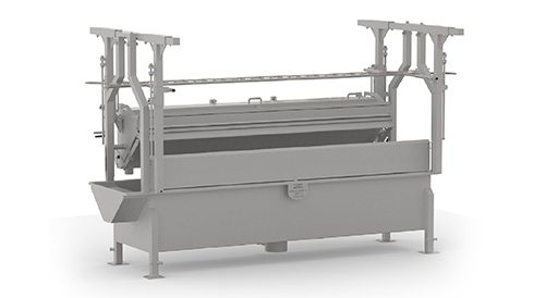 White-colored machine with a large metal frame and a white background