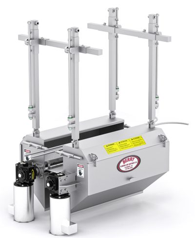 Berry-shaped automatic feeder with a white background