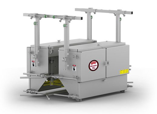 White-colored machine sitting atop a table, which is a new generation of high-speed, high-efficiency, and low-cost