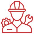 Skilled tradesperson with gear